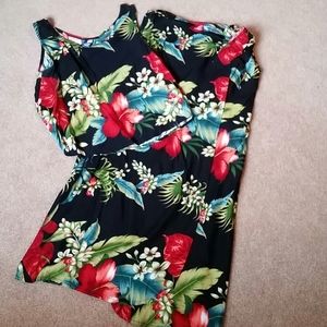 Tropical print skirt/top